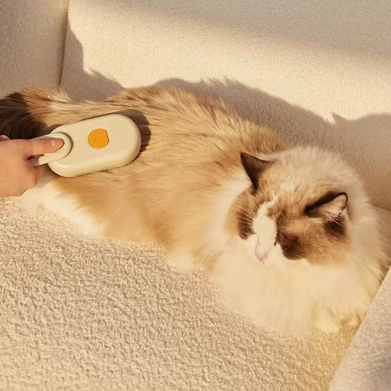 Cat Steam Brush Dog Steamy Hair Comb 3 in 1 Electric Spray Brush for Massage Pet Grooming Hair Removal Comb anti Flying Brushs